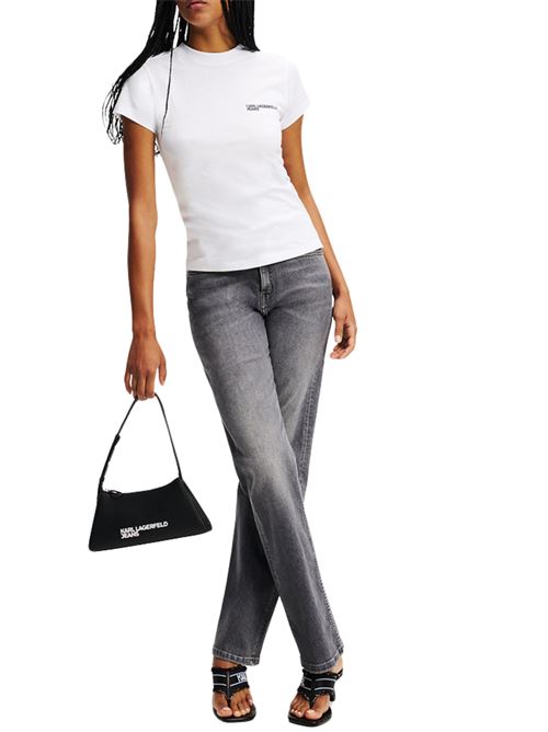 T-shirt bianca in cotone Karl Lagerfeld jeans | A1W17004100